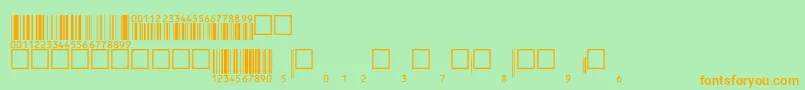 Eanbwrp36ttNormal Font – Orange Fonts on Green Background