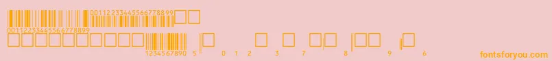 Fonte Eanbwrp36ttNormal – fontes laranjas em um fundo rosa