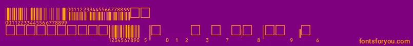 Eanbwrp36ttNormal Font – Orange Fonts on Purple Background