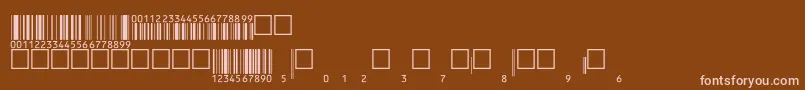 フォントEanbwrp36ttNormal – 茶色の背景にピンクのフォント