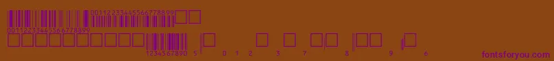Шрифт Eanbwrp36ttNormal – фиолетовые шрифты на коричневом фоне