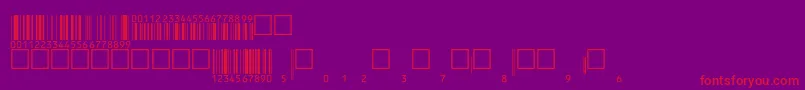 Eanbwrp36ttNormal Font – Red Fonts on Purple Background