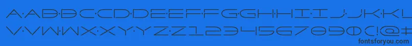 Factorcond Font – Black Fonts on Blue Background