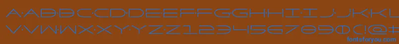 Factorcond Font – Blue Fonts on Brown Background