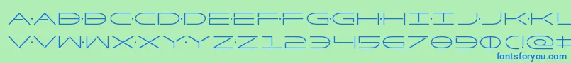 Factorcond Font – Blue Fonts on Green Background
