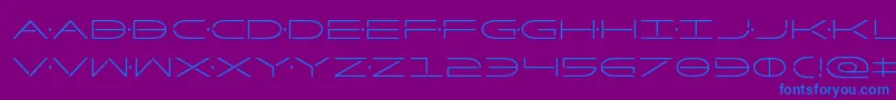Czcionka Factorcond – niebieskie czcionki na fioletowym tle