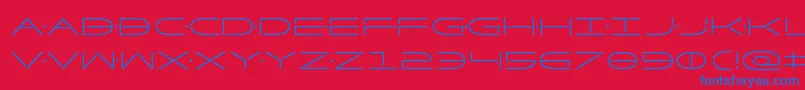Czcionka Factorcond – niebieskie czcionki na czerwonym tle