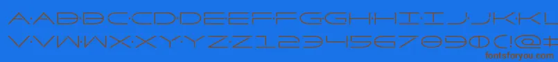 Factorcond Font – Brown Fonts on Blue Background