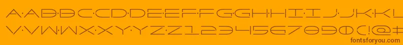Factorcond Font – Brown Fonts on Orange Background