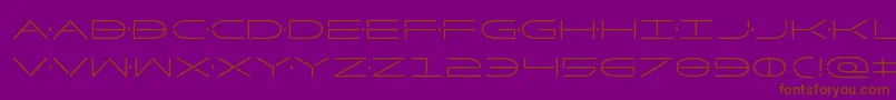 Czcionka Factorcond – brązowe czcionki na fioletowym tle