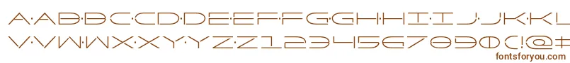 フォントFactorcond – 白い背景に茶色のフォント