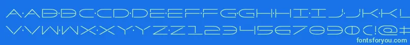 Factorcond Font – Green Fonts on Blue Background