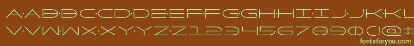Factorcond-fontti – vihreät fontit ruskealla taustalla