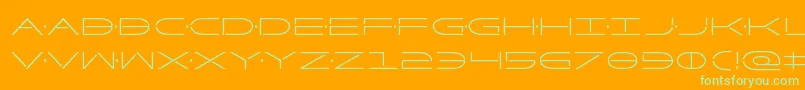 Factorcond Font – Green Fonts on Orange Background