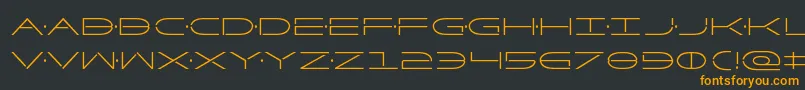 Factorcond Font – Orange Fonts on Black Background