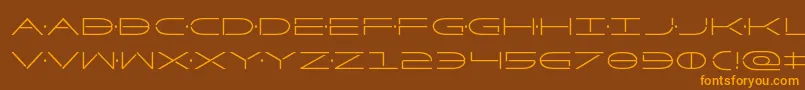 Factorcond Font – Orange Fonts on Brown Background