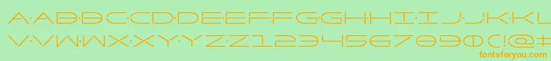Factorcond Font – Orange Fonts on Green Background