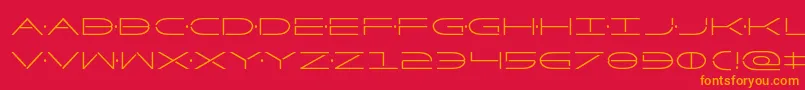 Factorcond Font – Orange Fonts on Red Background