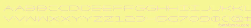 Fonte Factorcond – fontes rosa em um fundo amarelo