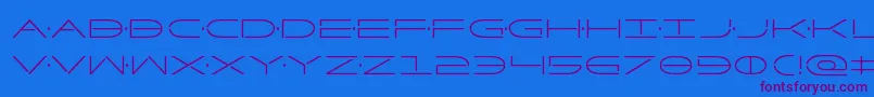 Factorcond Font – Purple Fonts on Blue Background