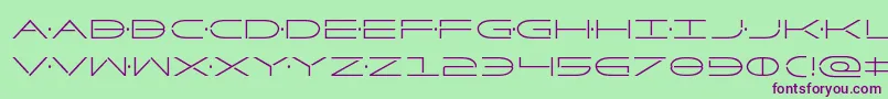 Factorcond Font – Purple Fonts on Green Background
