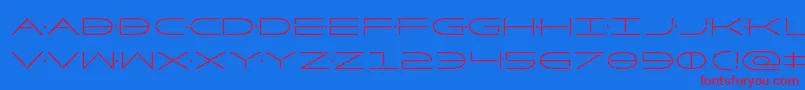 Factorcond Font – Red Fonts on Blue Background