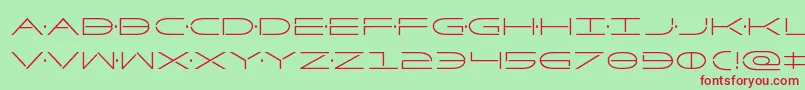 フォントFactorcond – 赤い文字の緑の背景