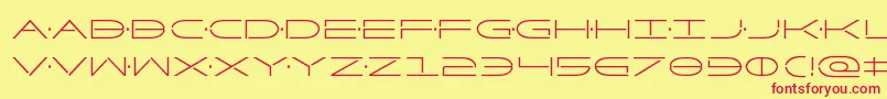 Factorcond Font – Red Fonts on Yellow Background