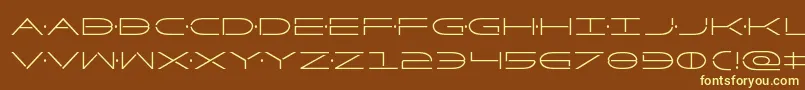 Factorcond-fontti – keltaiset fontit ruskealla taustalla