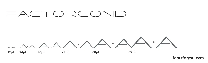 Factorcond Font Sizes