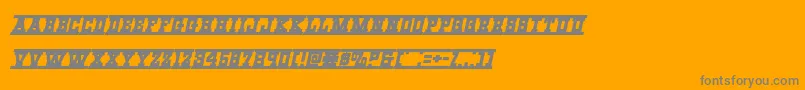 Westernraiexpandital Font – Gray Fonts on Orange Background