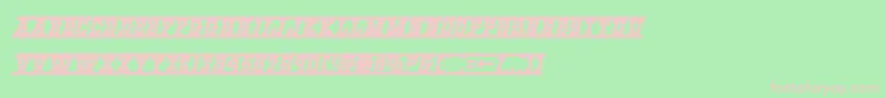 Westernraiexpandital Font – Pink Fonts on Green Background