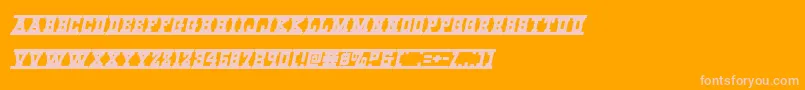 Westernraiexpandital Font – Pink Fonts on Orange Background