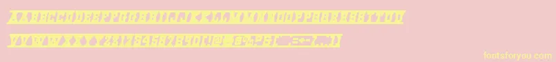 Westernraiexpandital Font – Yellow Fonts on Pink Background