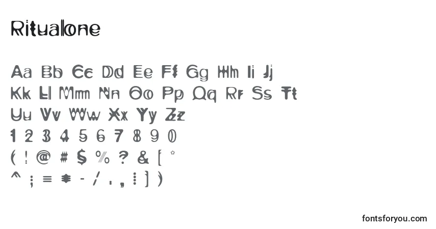 Ritualoneフォント–アルファベット、数字、特殊文字
