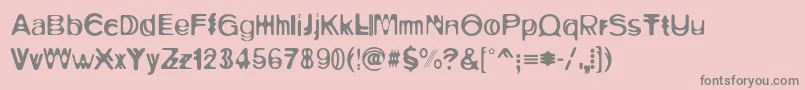 Ritualone Font – Gray Fonts on Pink Background