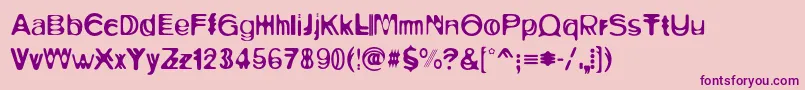 Ritualone Font – Purple Fonts on Pink Background