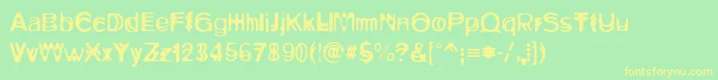 Ritualone Font – Yellow Fonts on Green Background