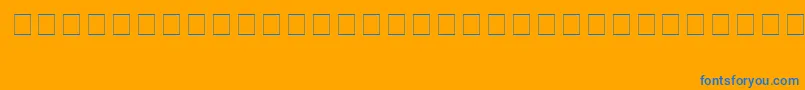 Шрифт ChellChromeBold – синие шрифты на оранжевом фоне