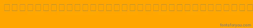 ChellChromeBold-fontti – harmaat kirjasimet oranssilla taustalla
