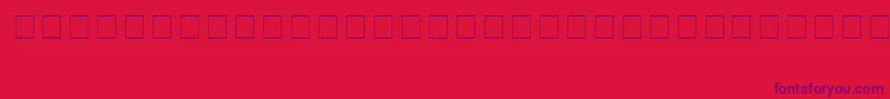 Czcionka ChellChromeBold – fioletowe czcionki na czerwonym tle