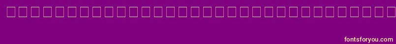 フォントChellChromeBold – 紫の背景に黄色のフォント