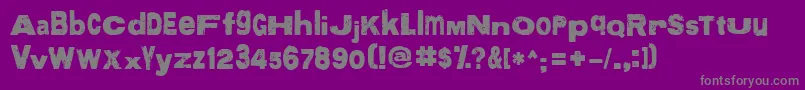 フォントMorethanenough – 紫の背景に灰色の文字
