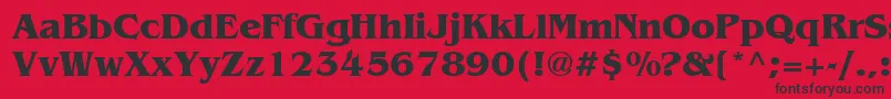 BenguiatBold Font – Black Fonts on Red Background