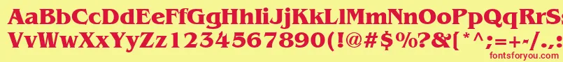 BenguiatBold Font – Red Fonts on Yellow Background