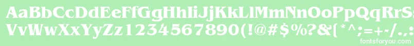 BenguiatBold Font – White Fonts on Green Background