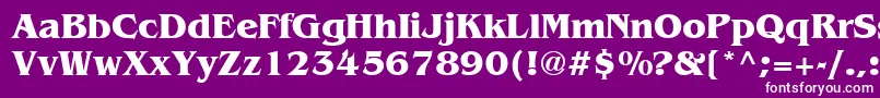 フォントBenguiatBold – 紫の背景に白い文字