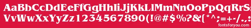 BenguiatBold Font – White Fonts on Red Background
