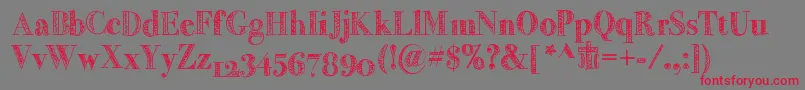 Littlebird Font – Red Fonts on Gray Background