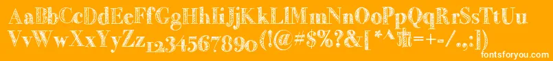 Шрифт Littlebird – белые шрифты на оранжевом фоне